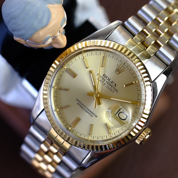 Rolex Mens Datejust Champagne Dial W/Papers - Picture 4 of 11